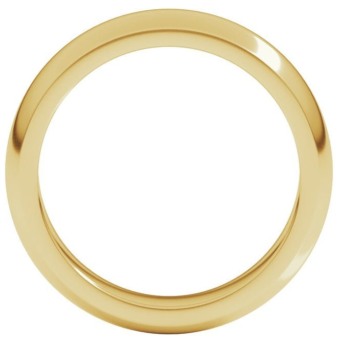 14K Yellow Or White Gold Heavyweight Half Round Band