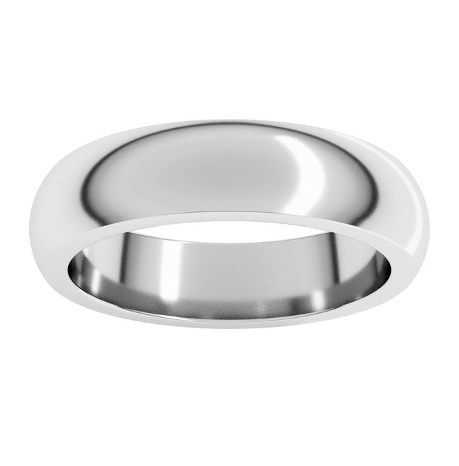 14K Yellow Or White Gold Heavyweight Half Round Band