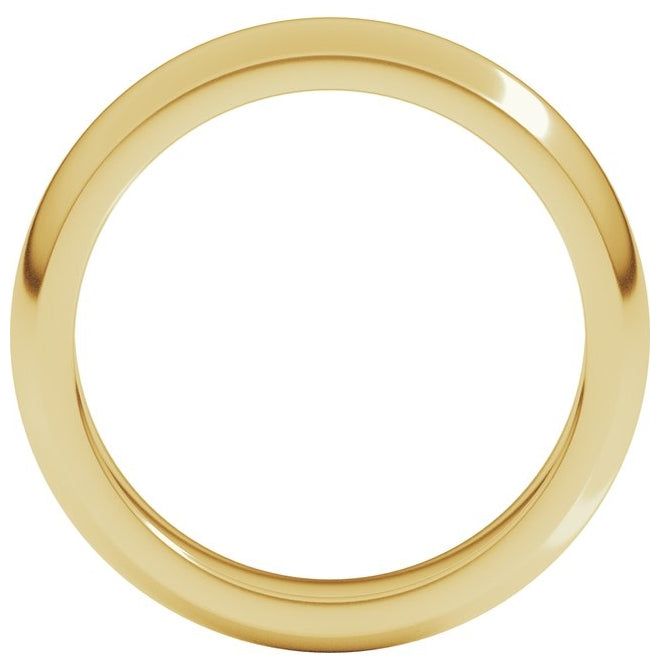 14K Yellow Or White Gold Heavyweight Half Round Band