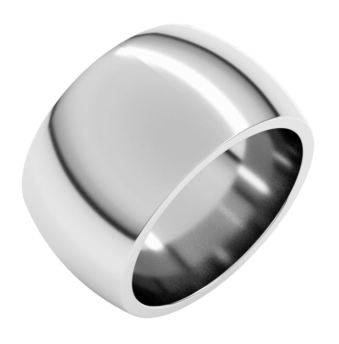 14K Yellow Or White Gold Heavyweight Half Round Band