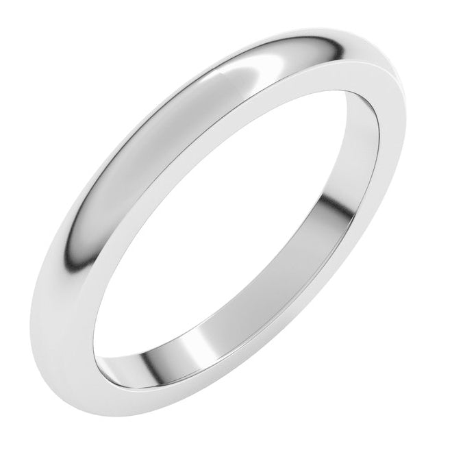 14K Yellow Or White Gold Heavyweight Half Round Band