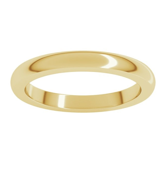 14K Yellow Or White Gold Heavyweight Half Round Band