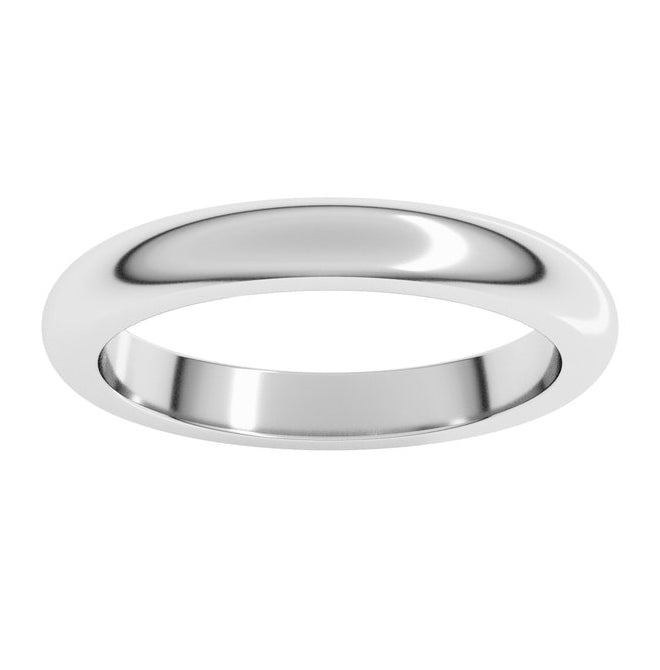 14K Yellow Or White Gold Heavyweight Half Round Band