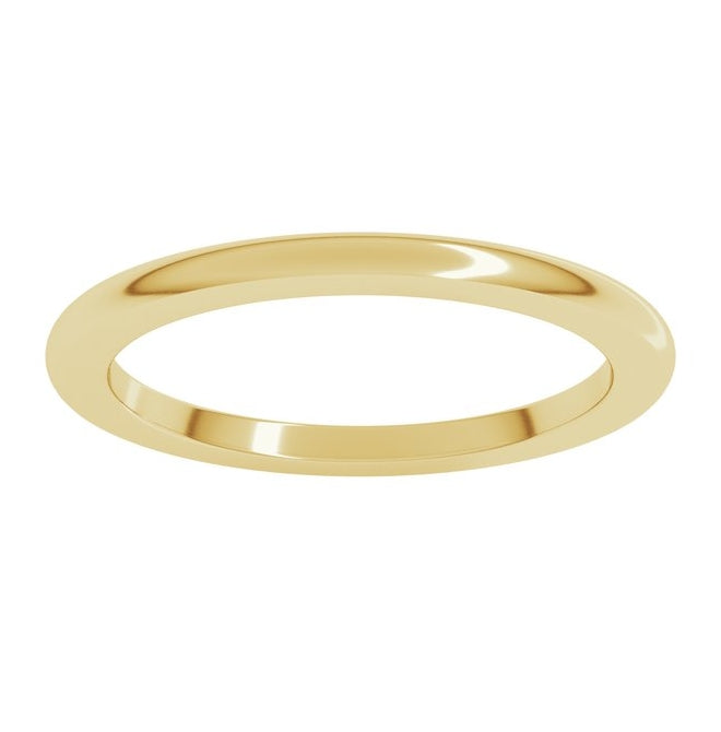 14K Yellow Or White Gold Heavyweight Half Round Band