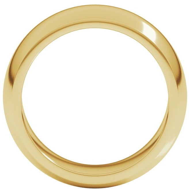 14K Yellow Or White Gold Heavyweight Half Round Band