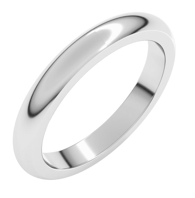 14K Yellow Or White Gold Heavyweight Half Round Band