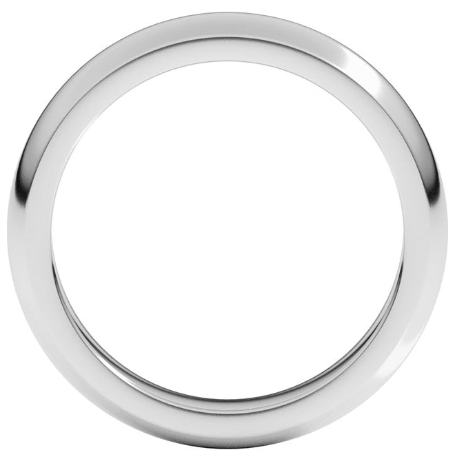14K Yellow Or White Gold Heavyweight Half Round Band