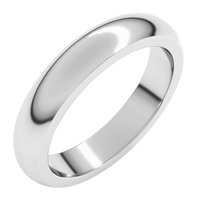 14K Yellow Or White Gold Heavyweight Half Round Band