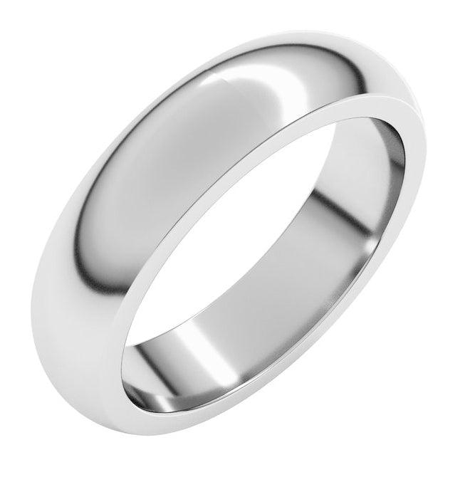 14K Yellow Or White Gold Heavyweight Half Round Band
