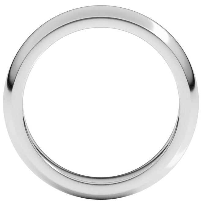 14K Yellow Or White Gold Heavyweight Half Round Band