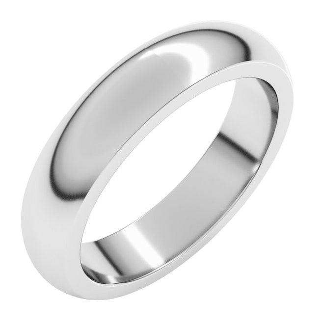 14K Yellow Or White Gold Heavyweight Half Round Band