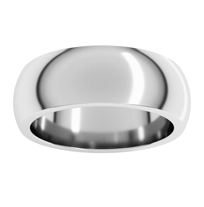 14K Yellow Or White Gold Heavyweight Half Round Band