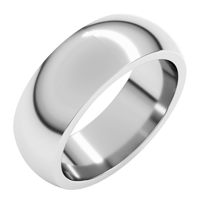 14K Yellow Or White Gold Heavyweight Half Round Band