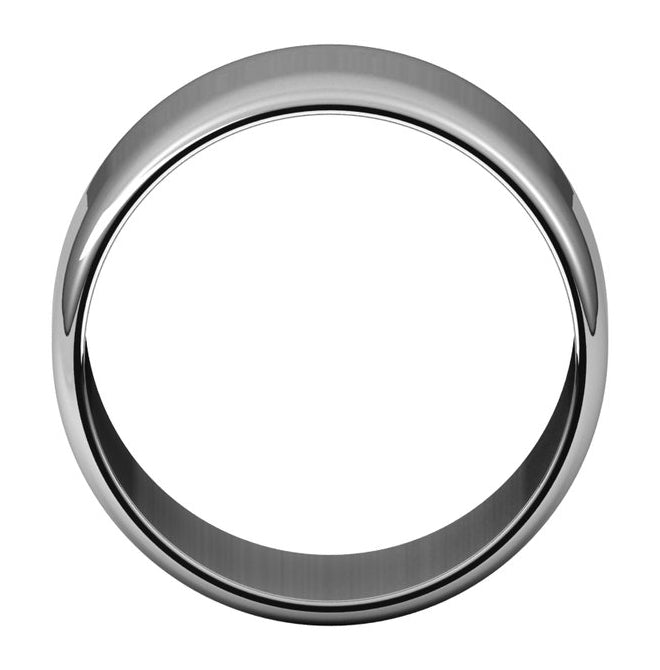10K Yellow Or White Gold Lightweight Half Round Band