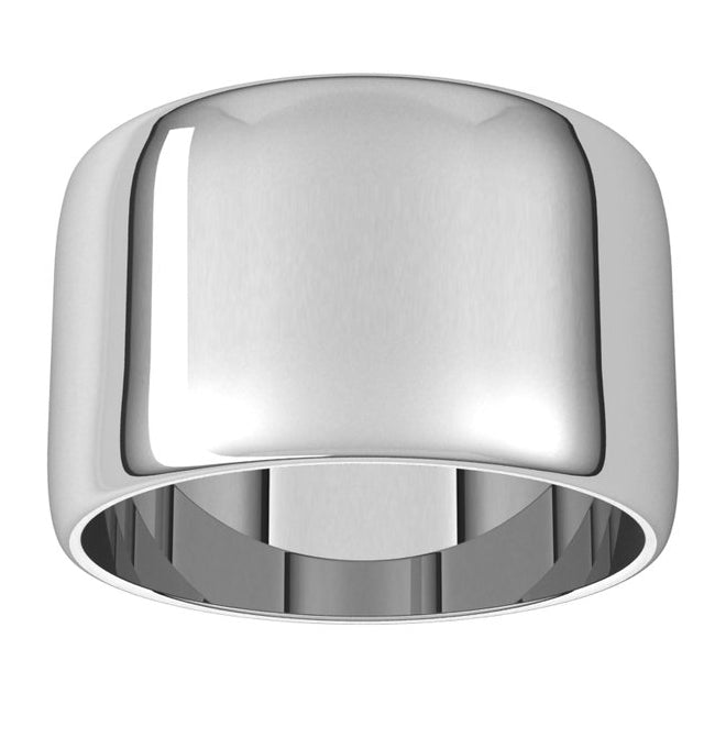 10K Yellow Or White Gold Lightweight Half Round Band