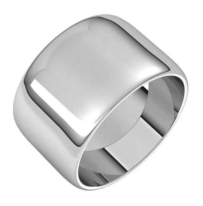 10K Yellow Or White Gold Lightweight Half Round Band