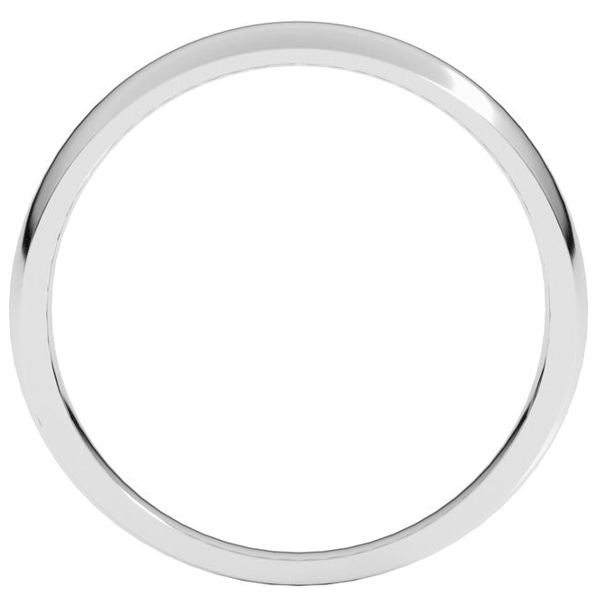 10K Yellow Or White Gold Tapered Comfort-Fit Half Round Band