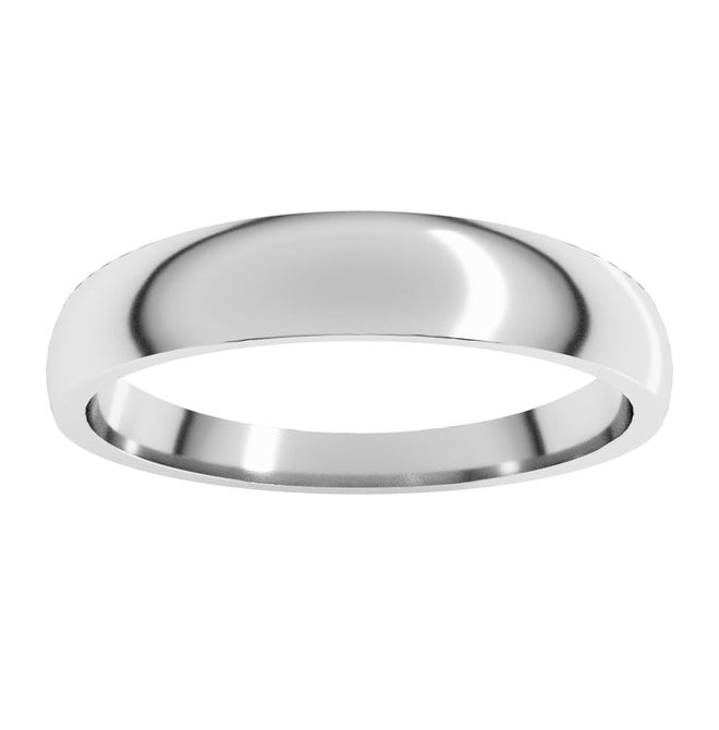 10K Yellow Or White Gold Tapered Comfort-Fit Half Round Band