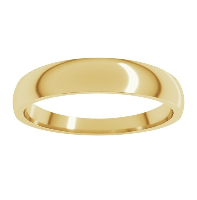 18K Yellow Or White Gold Tapered Comfort-Fit Half Round Band