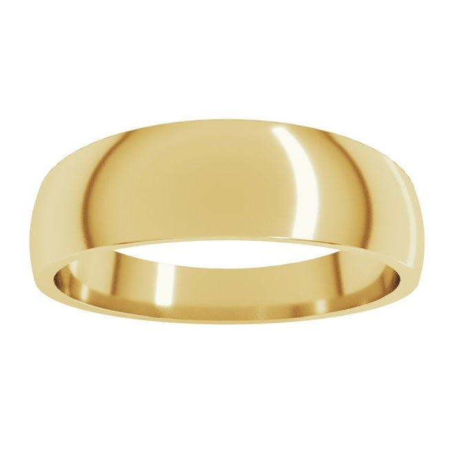 14K Yellow Or White Gold Or Sterling Silver Or Platinum Tapered Comfort-Fit Half Round Band