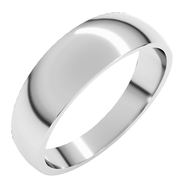 10K Yellow Or White Gold Tapered Comfort-Fit Half Round Band
