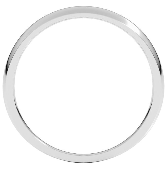 18K Yellow Or White Gold Tapered Comfort-Fit Half Round Band