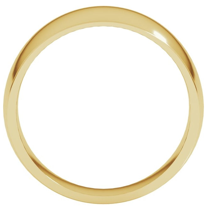 10K Yellow Or White Gold Tapered Comfort-Fit Half Round Band