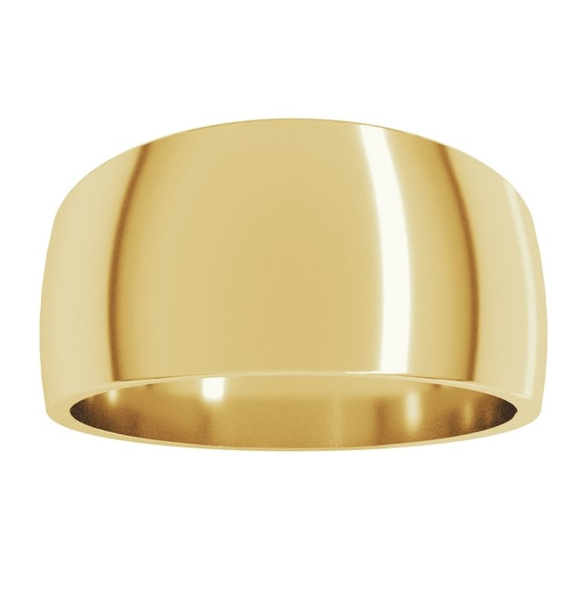 10K Yellow Or White Gold Tapered Comfort-Fit Half Round Band