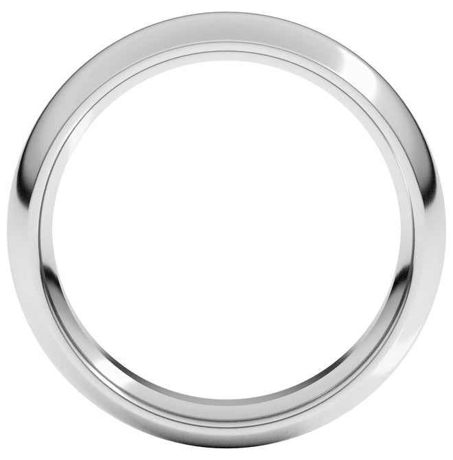 14K Yellow Or White Or Rose Gold Or Sterling Silver Comfort-Fit Half Round Band