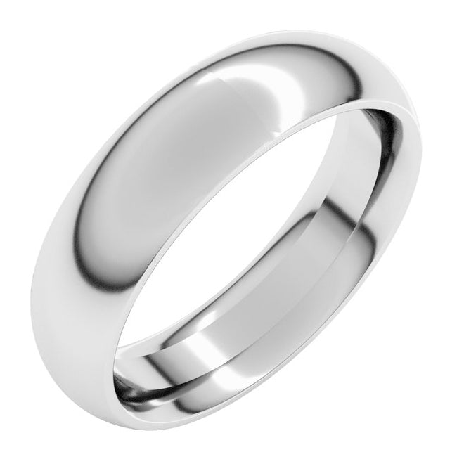10K Yellow Or White Gold Comfort-Fit Half Round Band