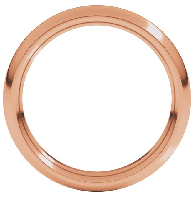 14K Yellow Or White Or Rose Gold Or Sterling Silver Comfort-Fit Half Round Band
