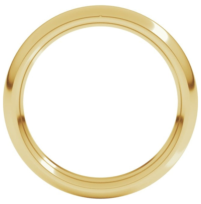 14K Yellow Or White Or Rose Gold Or Sterling Silver Comfort-Fit Half Round Band