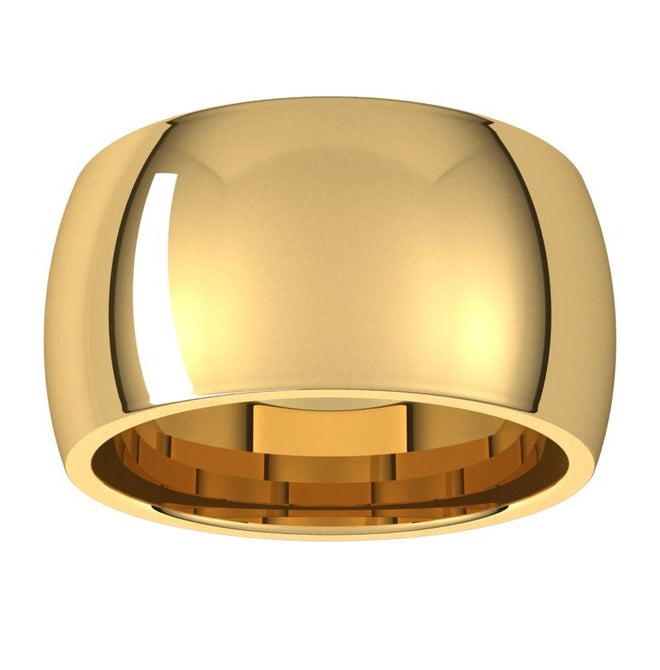 14K Yellow Or White Or Rose Gold Or Sterling Silver Comfort-Fit Half Round Band
