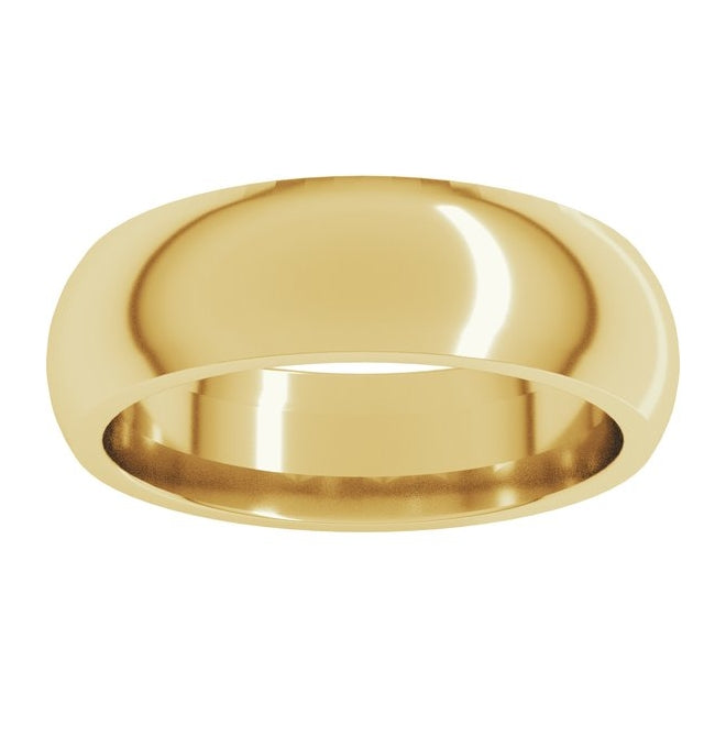 10K Yellow Or White Gold Comfort-Fit Half Round Band