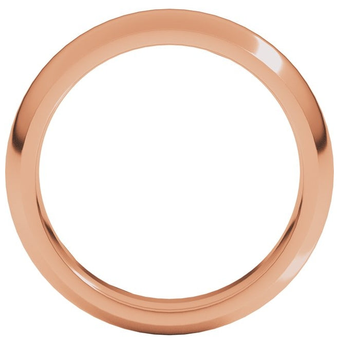 14K Yellow Or White Or Rose Gold Or Sterling Silver Comfort-Fit Half Round Band
