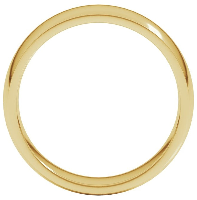 14K Yellow Or White Gold Lightweight Comfort-Fit Half Round Band