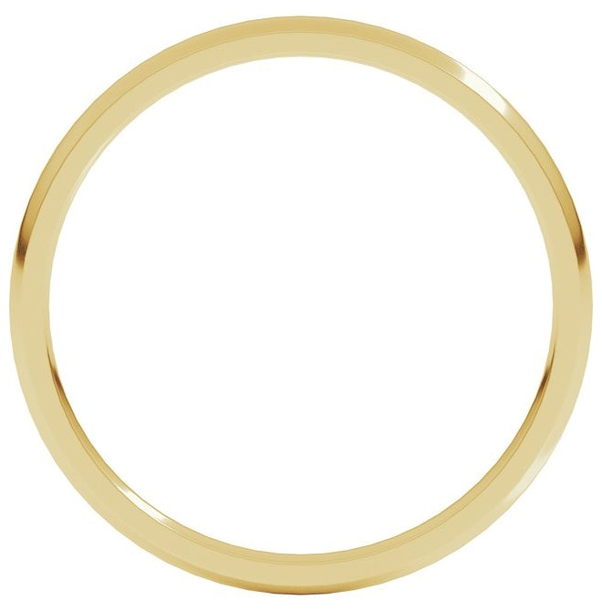 10K Yellow Or Rose Gold Lightweight Comfort-Fit Half Round Band