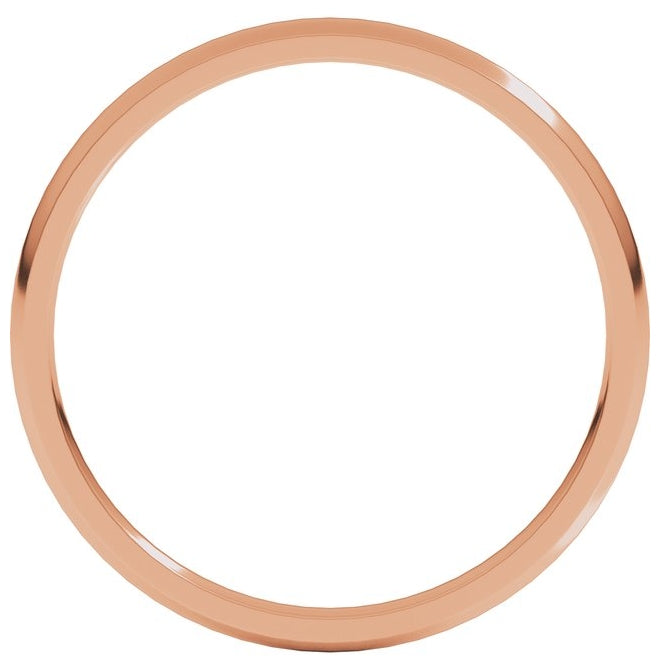 10K Yellow Or Rose Gold Lightweight Comfort-Fit Half Round Band