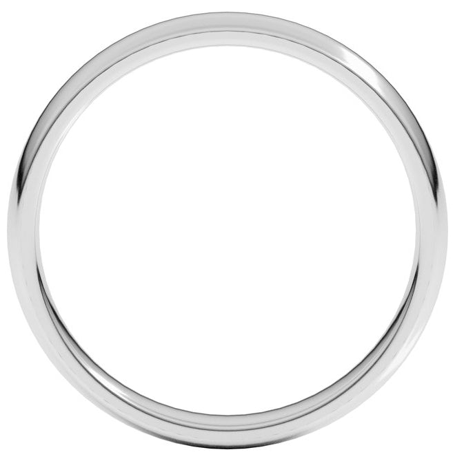 14K Yellow Or White Gold Lightweight Comfort-Fit Half Round Band
