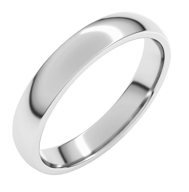 14K Yellow Or White Gold Lightweight Comfort-Fit Half Round Band