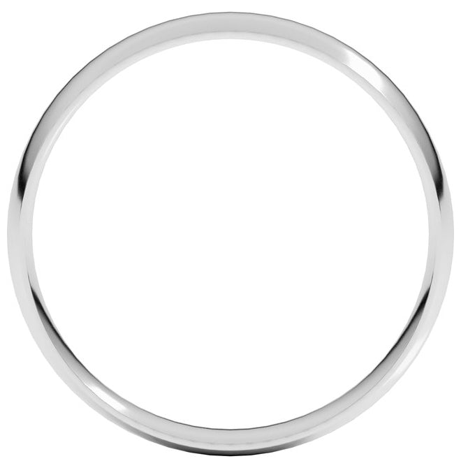 10K White Gold 4 mm Ultra-Lightweight Comfort-Fit Half Round Band Size 9