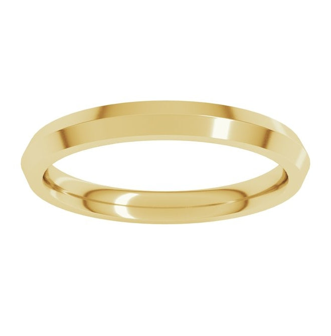 18K Yellow Gold 2.5 mm Comfort-Fit Knife Band Size 8
