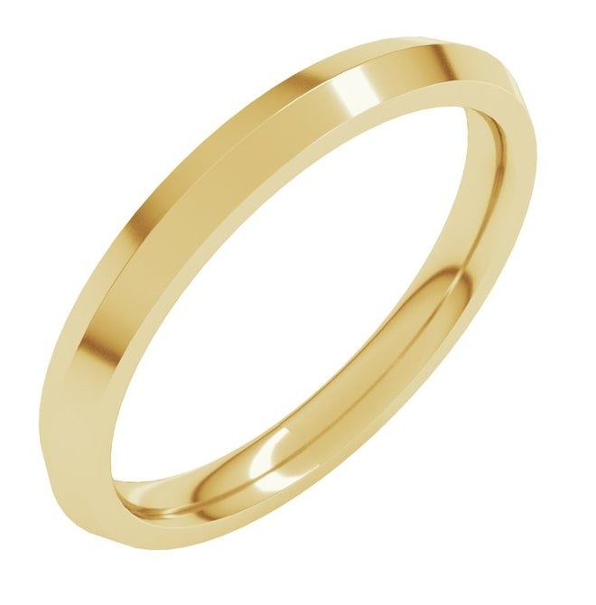 18K Yellow Gold 2.5 mm Comfort-Fit Knife Band Size 8