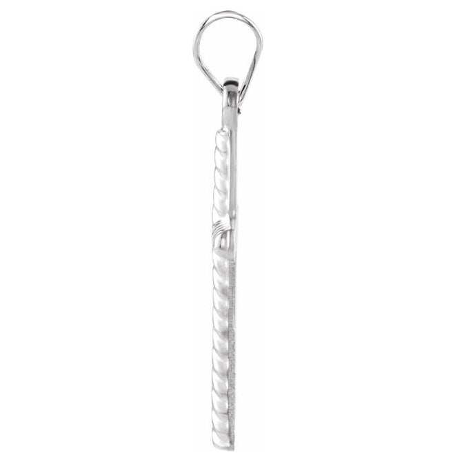 Sterling Silver 32 X 20 Mm Polished Cross Pendant