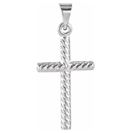Sterling Silver 32 X 20 Mm Polished Cross Pendant