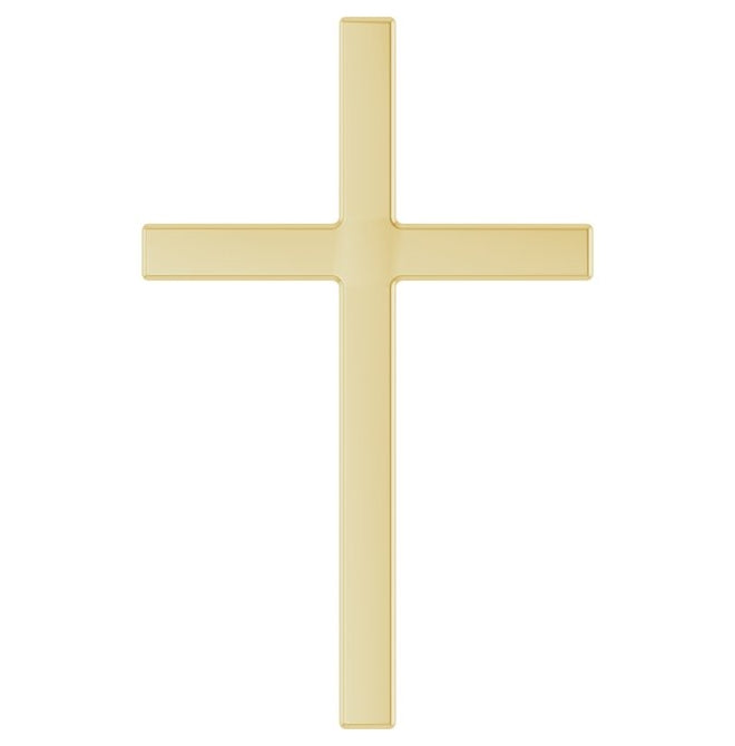 14K Yellow Gold Or Sterling Silver 33x20.9 mm Polished Cross Pendant