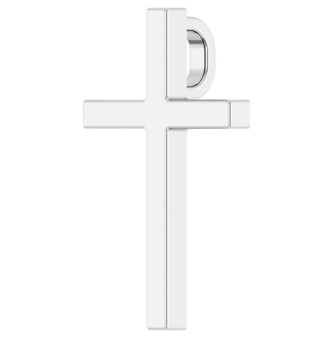 14K Yellow Or White Gold Or Sterling Silver 15x9.5 mm Polished Cross Pendant