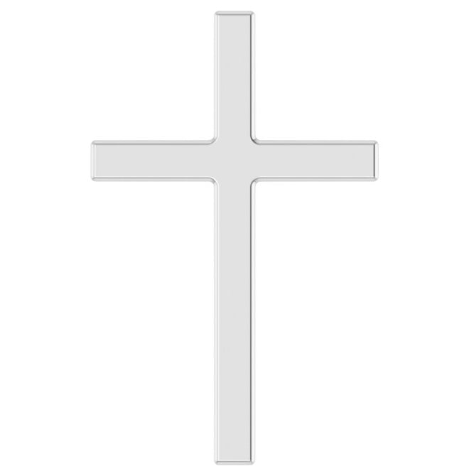 14K Yellow Or White Gold Or Sterling Silver 15x9.5 mm Polished Cross Pendant