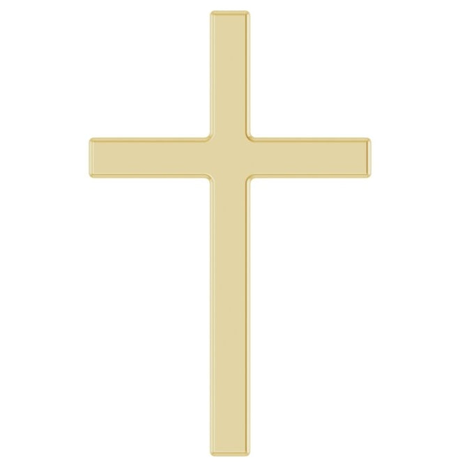 14K Yellow Or White Gold Or Sterling Silver 15x9.5 mm Polished Cross Pendant