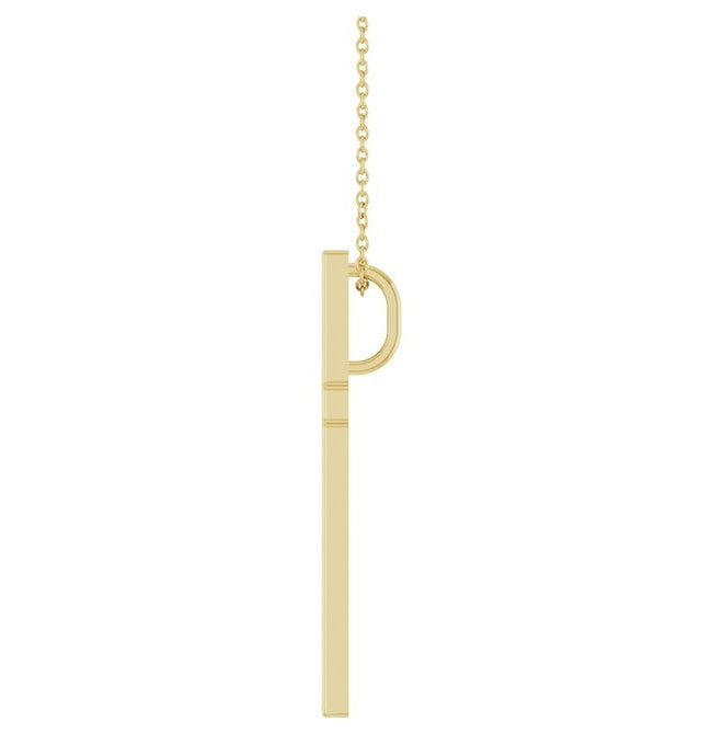 14K Yellow Gold Or Sterling Silver 33x20.9 mm Polished Cross 18" Necklace